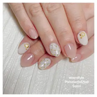 ミディアム ネイル 🐾enen style 🐾のネイルデザイン