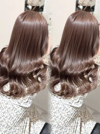 セミロング カラー 盛れる顔周り🤍渋谷 Risa🎀のヘアスタイル