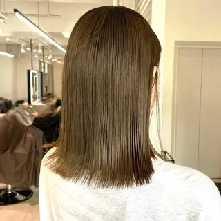 ミディアム カラー マンツーマン 美容師💚コウブチのヘアスタイル