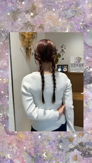 ロング ゆるふわアレンジ/暖 色カラー/あさひのヘアスタイル