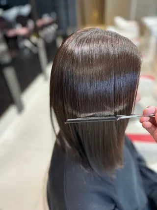 ミディアム 髪質改善・縮毛矯正 大石　郷のヘアスタイル