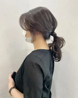 セミロング カラー 榎園 由美のヘアスタイル