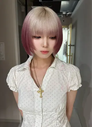 ショート TAIRA横浜ウルフ 🐺デザインカラーのヘアスタイル