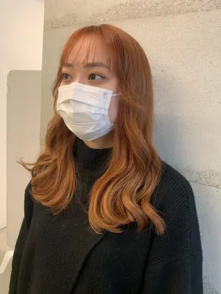 ミディアム カラー 透明感カラー✂︎ /縮毛矯正/YUKAのヘアスタイル