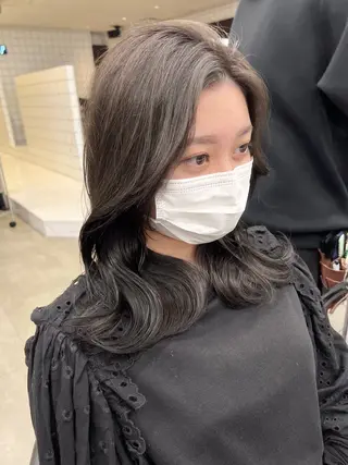 セミロング カラー パーマ ヘアアレンジ メンズ 上品＆韓国風 🥀海心🥀のヘアスタイル
