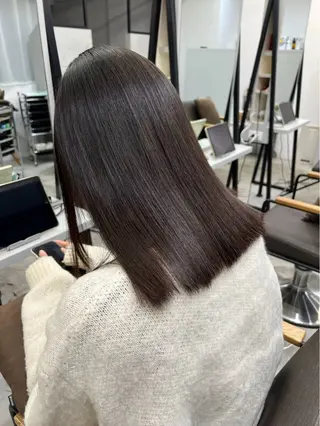 ミディアム パーマ 🍒モテ暖色カラー × うる艶✧ ゆなのヘアスタイル