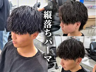 ショート パーマ メンズ 亀井隆汰/メンズ専門 パーマ特化美容師のヘアスタイル
