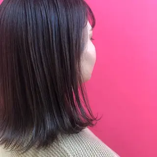 ミディアム カラー 小顔レイヤー/ ベージュ🤍Rieのヘアスタイル