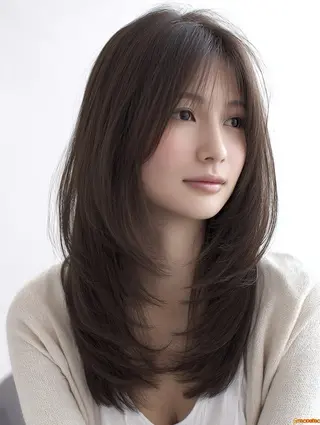 ロング パーマ 韓国×艶ハイトーンが かわいい✨️リオ🍒のヘアスタイル