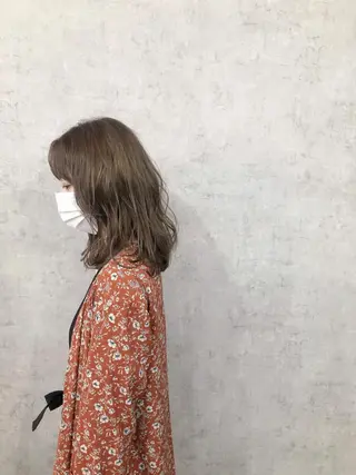 セミロング カラー ヘアアレンジ ネイル マツエク・マツパ エビスザキレン/メン ズ/心斎橋🌳のヘアスタイル