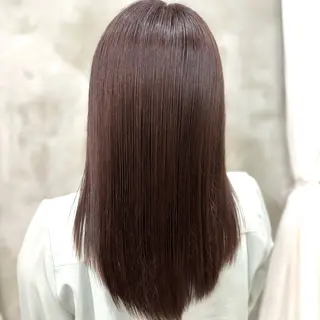 セミロング カラー 艶髪‎カラー🤍 RIKAのヘアスタイル