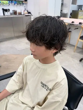 ミディアム カラー パーマ メンズ キッズ 栄💗スパイキー⚡️ |パーマ|haruのヘアスタイル