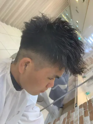 ショート パーマ メンズ 店長 大方康暉のヘアスタイル