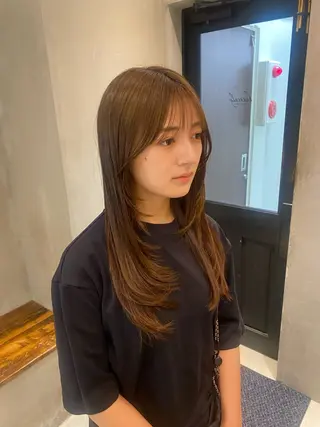 ヘアアレンジ 新宿/顔周りカット +レイヤー＝しずく♩のヘアスタイル
