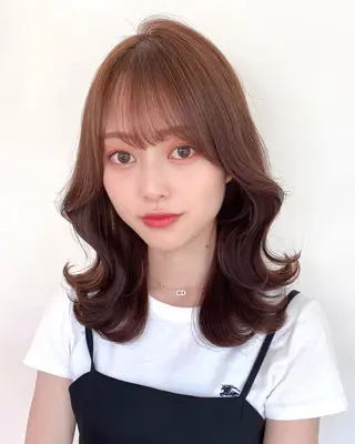 セミロング 暗色カラー/レイヤー 🩶KAITOのヘアスタイル