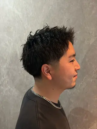 ショート パーマ メンズ 高橋 怜玖/仙台/長町のヘアスタイル