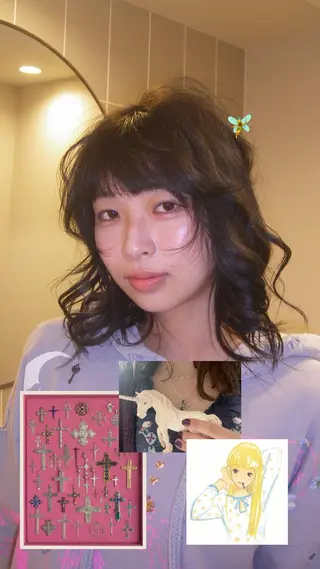 セミロング 山本 あのんのヘアスタイル