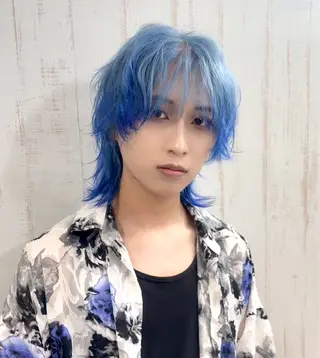 カラー メンズ ハイトーン💫 エクステ💫maiのヘアスタイル