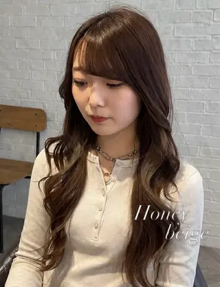 ロング 彩菜/透明感艶カラー /赤み消しカラーのヘアスタイル