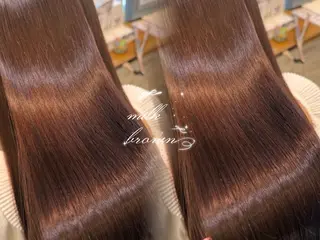 カラー まい🎀ピンク💝 透明感/髪質改善のヘアスタイル