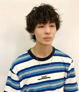 ショート パーマ メンズ 〽️magico/ ウルフDaiki〽️のヘアスタイル
