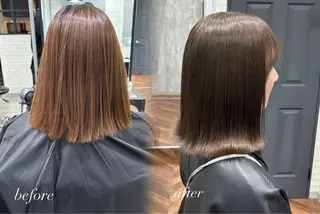 ミディアム カラー ヘアアレンジ kei🤎ベージュ /透明感カラー/博多のヘアスタイル