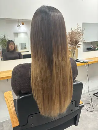 ロング カラー misa🫧ナチュラ ル縮毛矯正/髪質改善のヘアスタイル