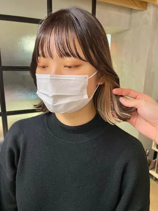ミディアム カラー 髪質改善/美髪矯正 🪼土屋そーたのヘアスタイル