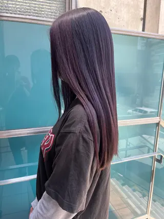 セミロング カラー パーマ ヘアアレンジ メンズ キッズ ネイル マツエク・マツパ アイブロウ 久木原 ゆりのヘアスタイル