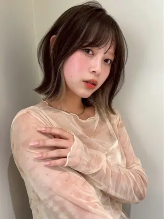 ショート カラー ヘアアレンジ 🫧透明感カラー/ Wカラー🫧namiのヘアスタイル