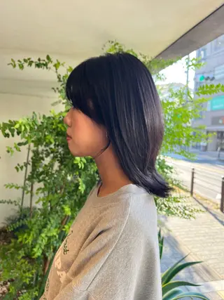セミロング カラー 韓国好き🇰🇷 美容師MIKUのヘアスタイル