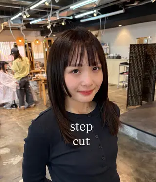 セミロング カラー shiho/レイヤー /透明感カラーのヘアスタイル