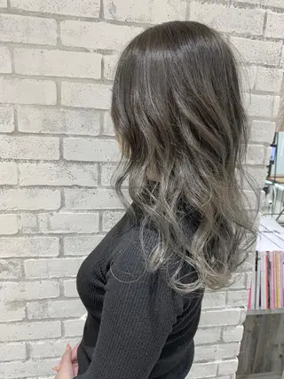 セミロング カラー パーマ ヘアアレンジ 縮毛矯正/美髪 髪質改善/石田幸輔のヘアスタイル