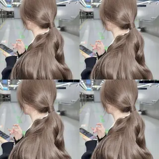 ミディアム 透明感♡グレージュ ♡ミルクティー♡のヘアスタイル