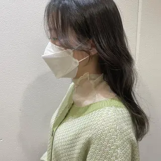 ロング カラー 梅田/赤み消しカラー /顔まわりcut🤍のヘアスタイル