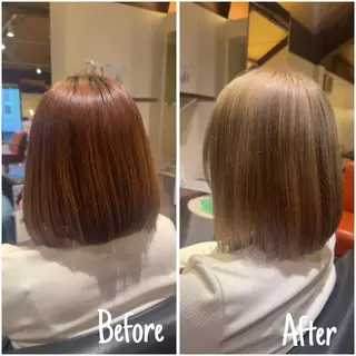 ミディアム カラー 尹 華鈴のヘアスタイル