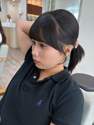 ミディアム 大木 唯月のヘアスタイル