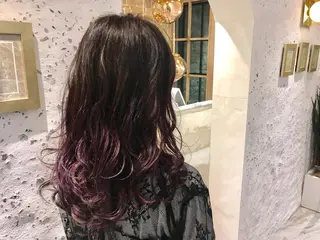 ロング カラー 髪質改善カラー、美髪 トリートメント専門のヘアスタイル