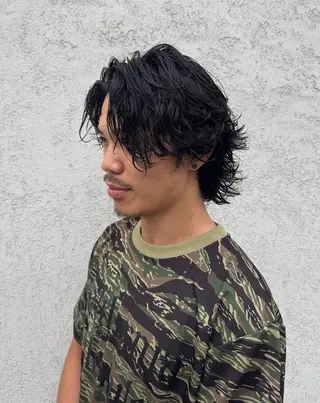パーマ メンズ 平尾/メンズ/フェー ドスタイル/中川誠大のヘアスタイル