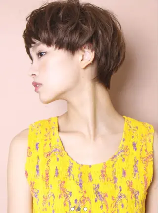 ショート カラー パーマ 浅沼 ゆいのヘアスタイル