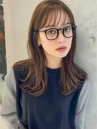 セミロング カラー 🤎🧸 りなのヘアスタイル