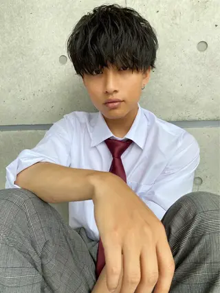 ショート カラー パーマ メンズ 【メンズサロン】 BLUCK 横浜のヘアスタイル