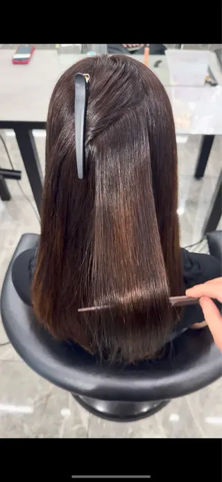 ロング りきと🦋河原町 縮毛矯正/艶カラーのヘアスタイル