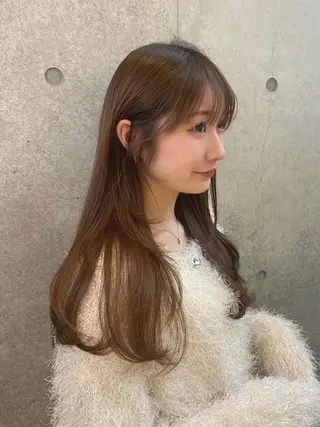 ロング カラー Rina🎀愛され| 多幸感艶髪ベージュのヘアスタイル