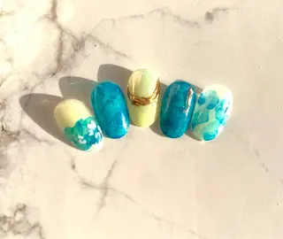 ショート カラー キッズ ネイル 2DY NAIL SALONのネイルデザイン