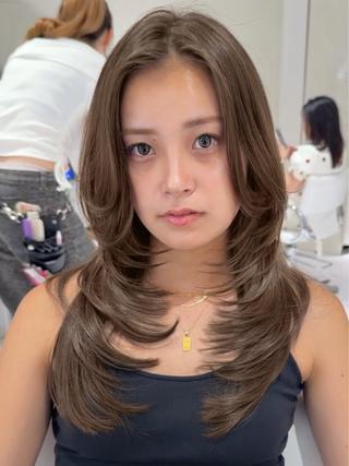 セミロング レイヤー/髪質改善/ ブリーチ/コタケのヘアスタイル