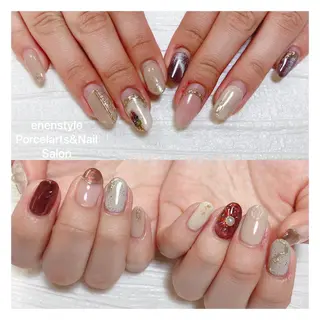 ミディアム ネイル 🐾enen style 🐾のネイルデザイン