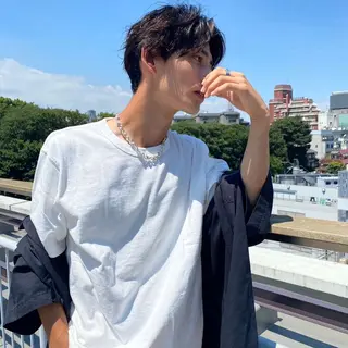 メンズ センターパート マスターかずまのヘアスタイル