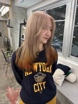 セミロング カラー ヘアアレンジ メンズ 心斎橋美容室 Junのヘアスタイル