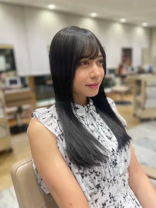 セミロング 前髪顔まわりカット 🌈中村海聖のヘアスタイル